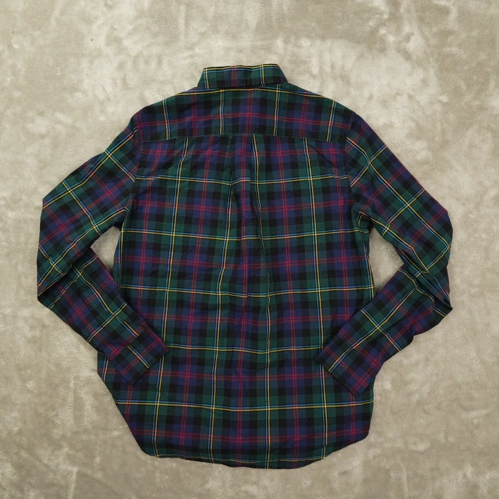 Ralph Lauren Button Up Shirt Boy's XL 18-20 Multicolor Plaid Preppy School